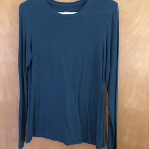 Teal long sleeve T-shirt. Large.